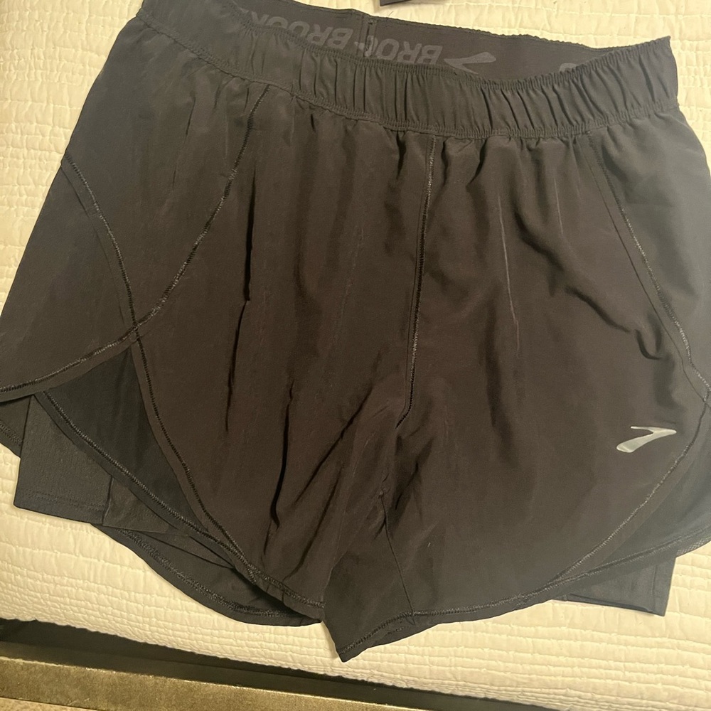 Brooks Black Athletic Shorts